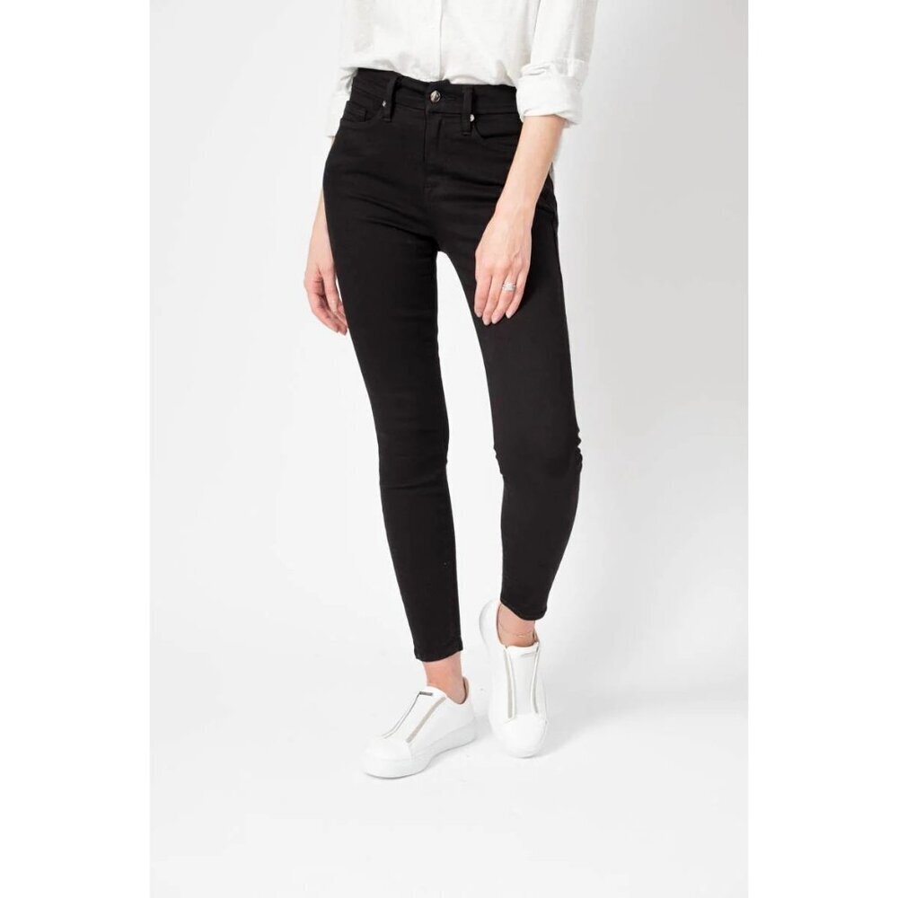 Good American Good Legs Cropped Black Skinny Jeans Size 32
